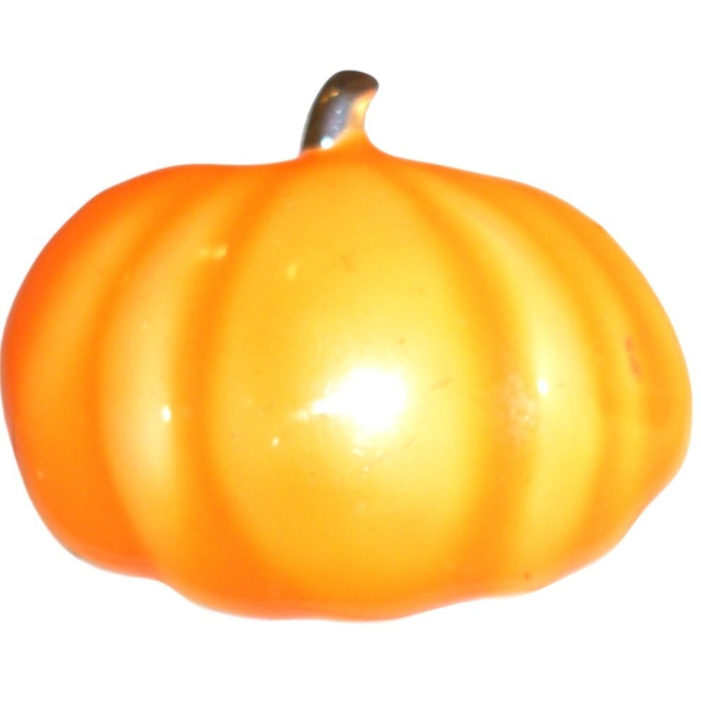 Vintage Style Orange Enamel Pumpkin Brooch Pin Fall Halloween Thanksgiving Gold